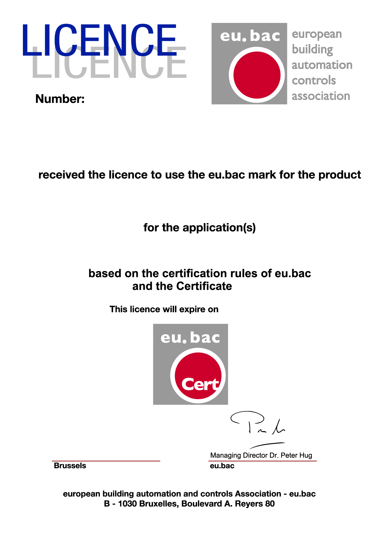 
                                                    Certification EU BAC
                                                    